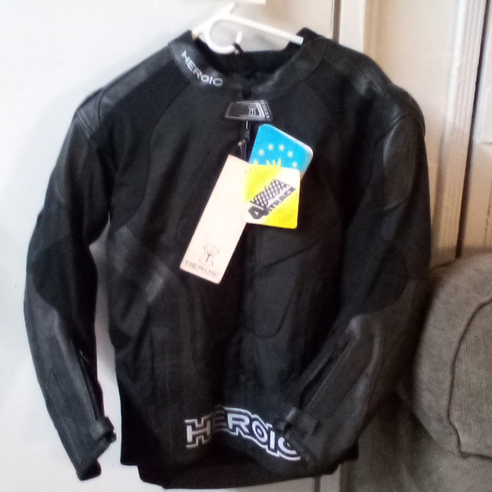 Leather riding jacket
